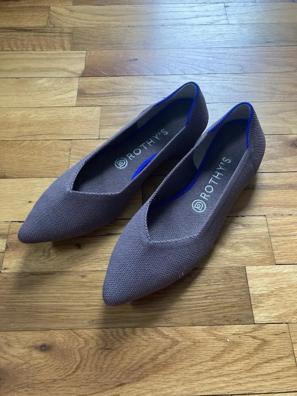 Rothy's The Point Mink Retired Slip On Flat Shoes Women's Size W8.5 Classic Prep